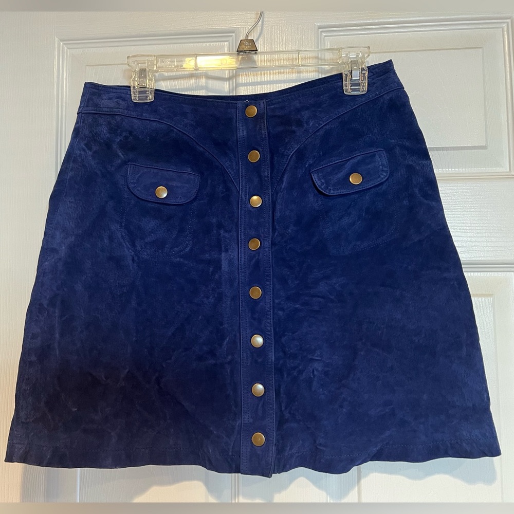 Anthropologie 100% Leather Skirt